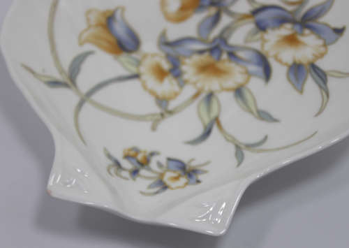 Aynsley `Just Orchids` Fine Bone China Clam Shell Dish