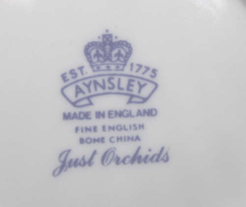 Aynsley `Just Orchids` Fine Bone China Clam Shell Dish