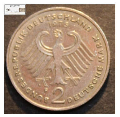 Germany 1975  2 Deutsche Mark Theodor Heuss Coins Circulated