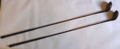 Vintage J H Taylor Cynosure Driver and Fairway 3 Wood Pair Circa 1930's.