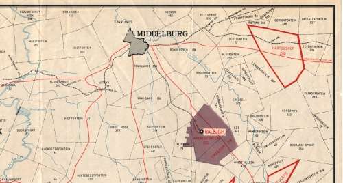 Rand Mines Coalfields Witbank Middelburg 1950 -  Reproduction Print @ A2 Size.