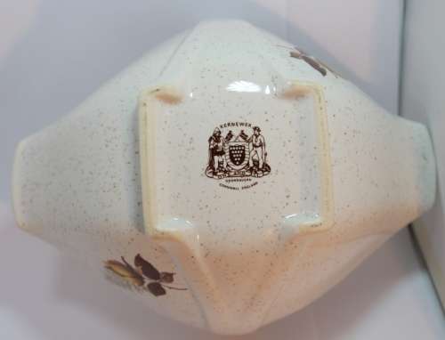 Kernewek One and All Decorative Miniature Porcelain Fruit Basket, Cornish Pottery