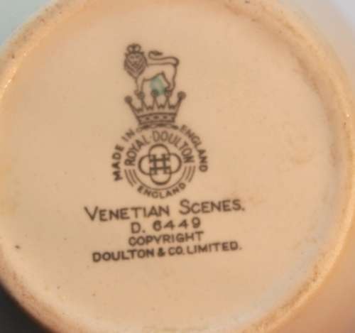 Royal Doulton #D.6449 Venetian Scenes Creamer