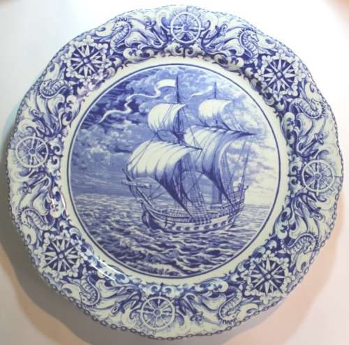 Boch Belgium Galleon Ship Charger Plate