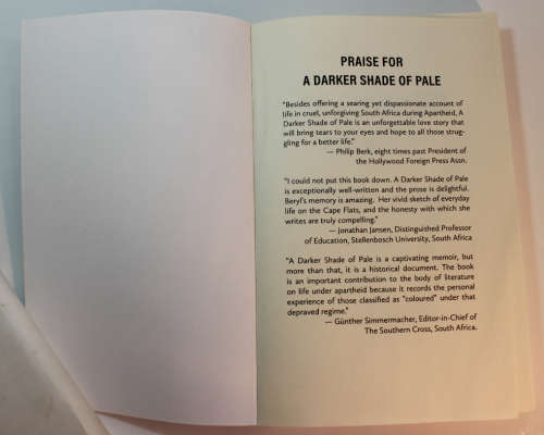 A Darker Side Of Pale by Beryl Crosher-Segers Softcover Book