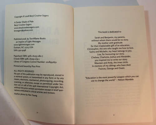 A Darker Side Of Pale by Beryl Crosher-Segers Softcover Book