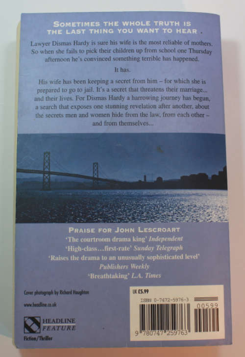 Nothing But the Truth by John Lescroart Softcover Book