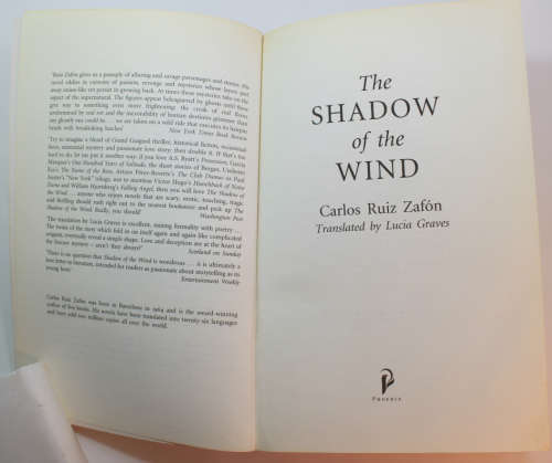 The Shadow Of The Wind by Carlos Ruiz Zafon Softcover Book