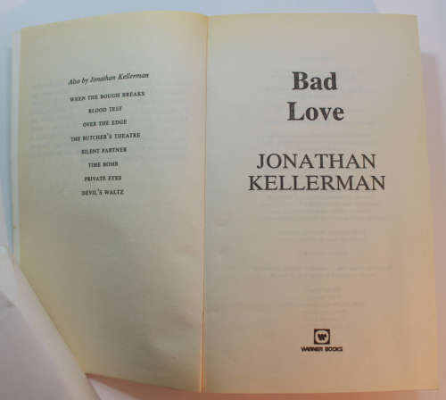 Bad Love by Jonathan Kellerman Softcover Book
