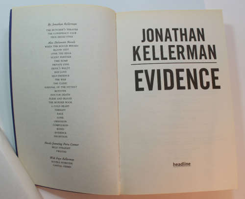 Evidence by Jonathan Kellerman Softcover Book