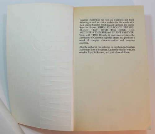 Time Bomb by Jonathan Kellerman Softcover Book