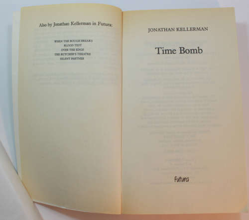 Time Bomb by Jonathan Kellerman Softcover Book