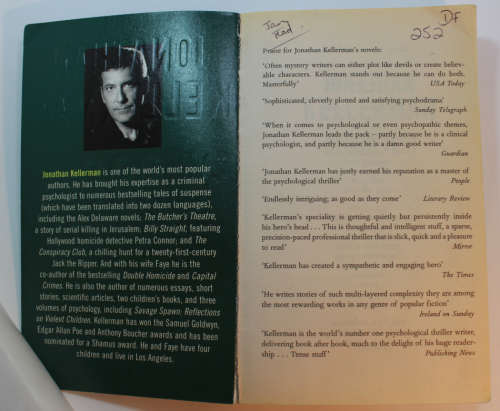 Blood Test by Jonathan Kellerman Softcover Book