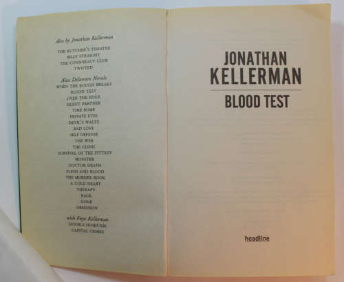 Blood Test by Jonathan Kellerman Softcover Book