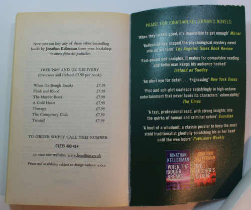 Blood Test by Jonathan Kellerman Softcover Book