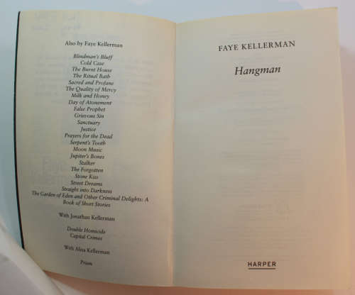 Hangman By Faye Kellerman Softcover Book