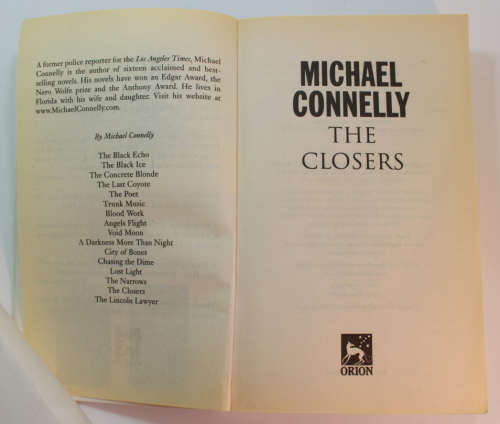 The Closers by Michael Connelly Softcover Book