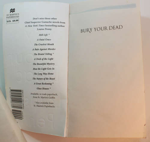 Bury Your Dead by Louise Penny Softcover Book