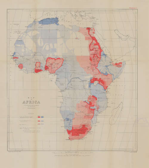 Vintage Surveys and Exploration Map of Africa 1909 1 x Map Digital Download