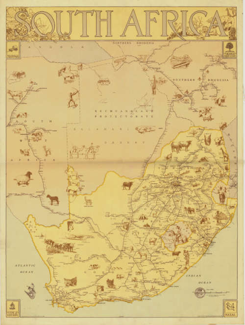 Vintage Map of South Africa 1946 1 x Map Digital Download