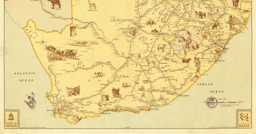 Vintage Map of South Africa 1946 1 x Map Digital Download