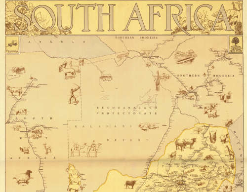 Vintage Map of South Africa 1946 1 x Map Digital Download