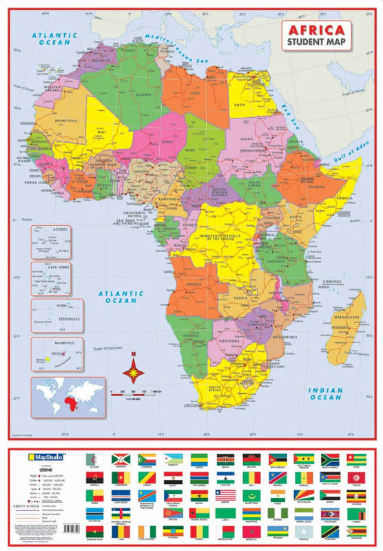 Africa Political Map 2nd Edition Laminated
