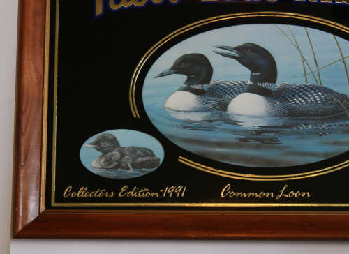 Pabst Blue Ribbon Bar Mirror Common Loon 1991 Collectors Edition