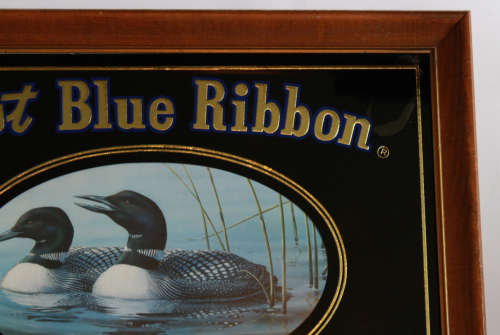 Pabst Blue Ribbon Bar Mirror Common Loon 1991 Collectors Edition