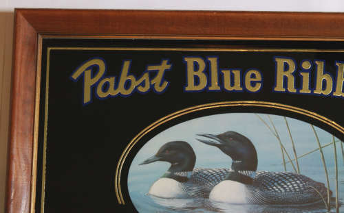 Pabst Blue Ribbon Bar Mirror Common Loon 1991 Collectors Edition