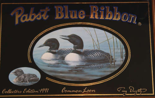 Pabst Blue Ribbon Bar Mirror Common Loon 1991 Collectors Edition