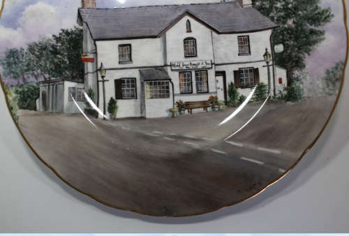 Studio DRB `The Who`d Have Thought It Inn` St Dominic, Cornwall, Decorative Wall Plate Hand Painted
