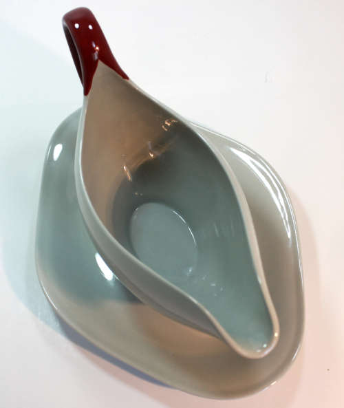 Wedgwood Gravy Boat and Saucer `Windsor Grey`