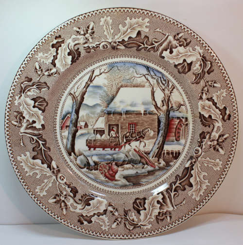 Johnson Bros Historic America Thanksgiving Decorative Wall Plate