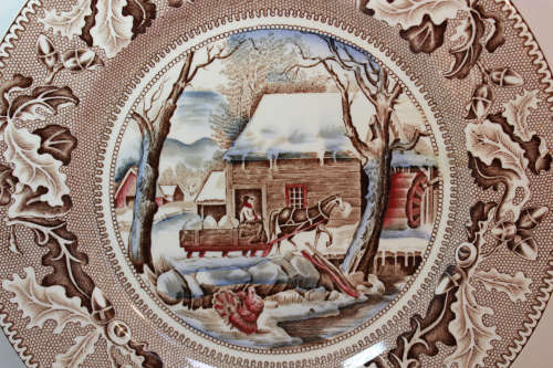 Johnson Bros Historic America Thanksgiving Decorative Wall Plate