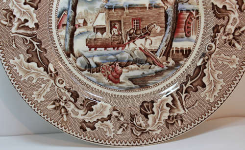Johnson Bros Historic America Thanksgiving Decorative Wall Plate