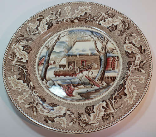 Johnson Bros Historic America Thanksgiving Decorative Wall Plate