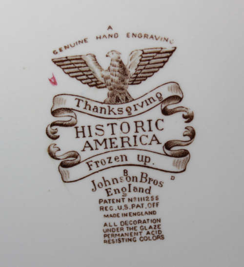 Johnson Bros Historic America Thanksgiving Decorative Wall Plate