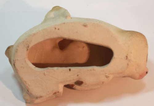 Sleeping Pig and Piglet Playing Ceramic Ornament
