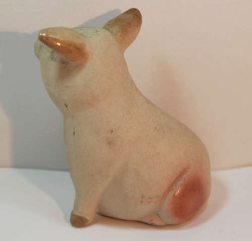 Happy, Smiling Ceramic Pig Ornament