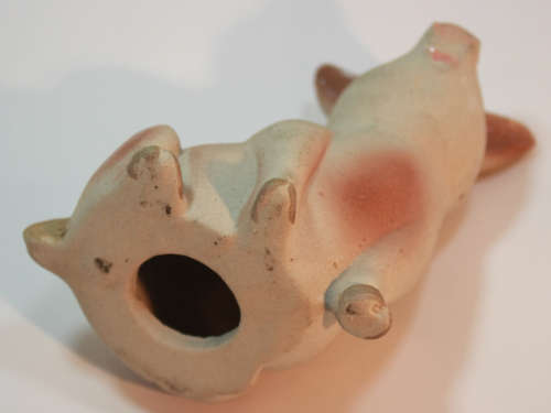 Happy, Smiling Ceramic Pig Ornament