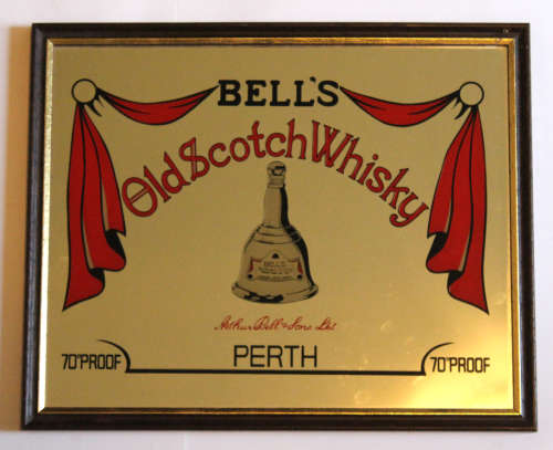Bell`s Old Scotch Whisky Small Bar Mirror