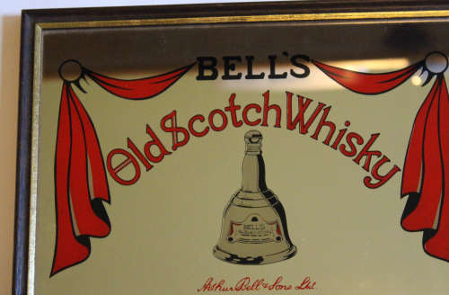 Bell`s Old Scotch Whisky Small Bar Mirror