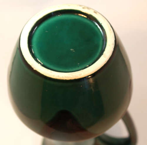 Colourful Green and Blue Vase with Handle