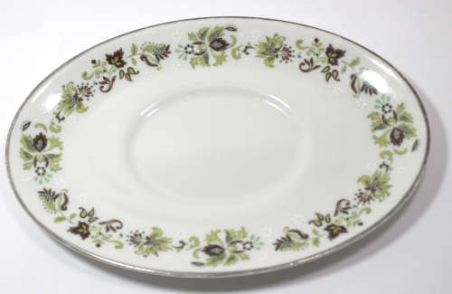 Royal Doulton `Vanity Fair` Pattern Gravy Boat and Under Plate