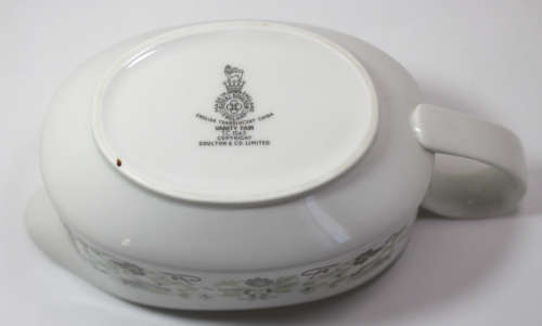 Royal Doulton `Vanity Fair` Pattern Gravy Boat and Under Plate