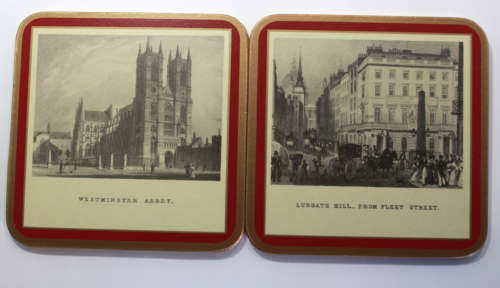 Vintage Pimpernel British Heritage Pack of Six Coasters #224 London Red
