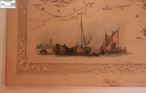 Antique Map of Holland by John Tallis 1851