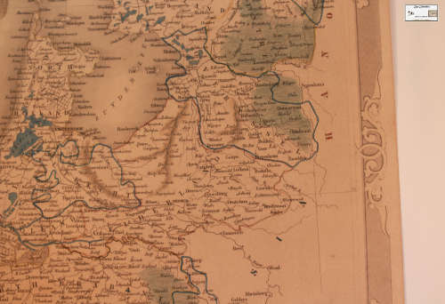 Antique Map of Holland by John Tallis 1851