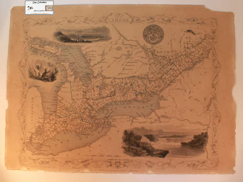 Antique Map of West Canada by John Tallis 1851